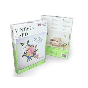 MiniArt Crafts 11030-1 Vintage Card Bead Embroidery Kit Handmade Home Decor